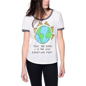 Jac Vanek Save the Earth Ringer T-Shirt